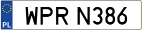 Trailer License Plate